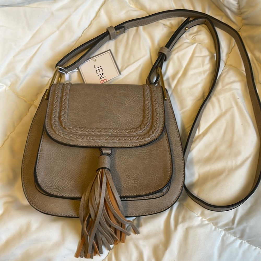NWT Vegan Leather Jen & Co Saddle Bag